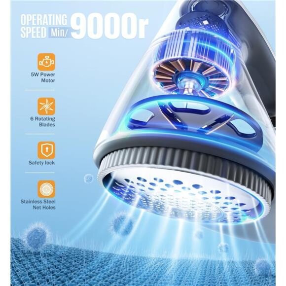 Fabric Shaver, Rechargeable Lint Remover Defuzzer Sweater Shaver, Fuzz Remover - Picture 2 of 6